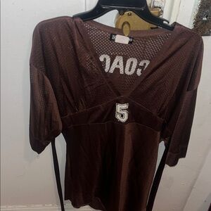 Brown Mesh Women's Dress